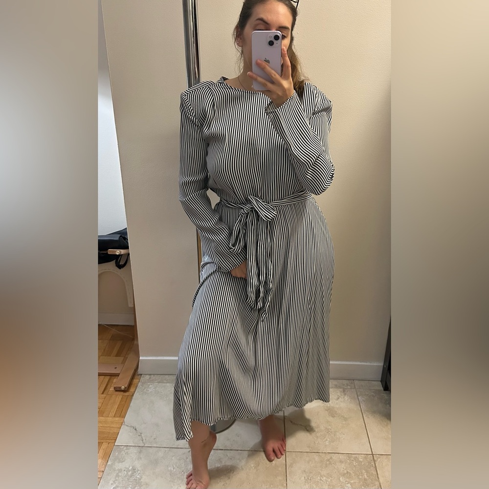 Stripped black and white dress from Something Navy